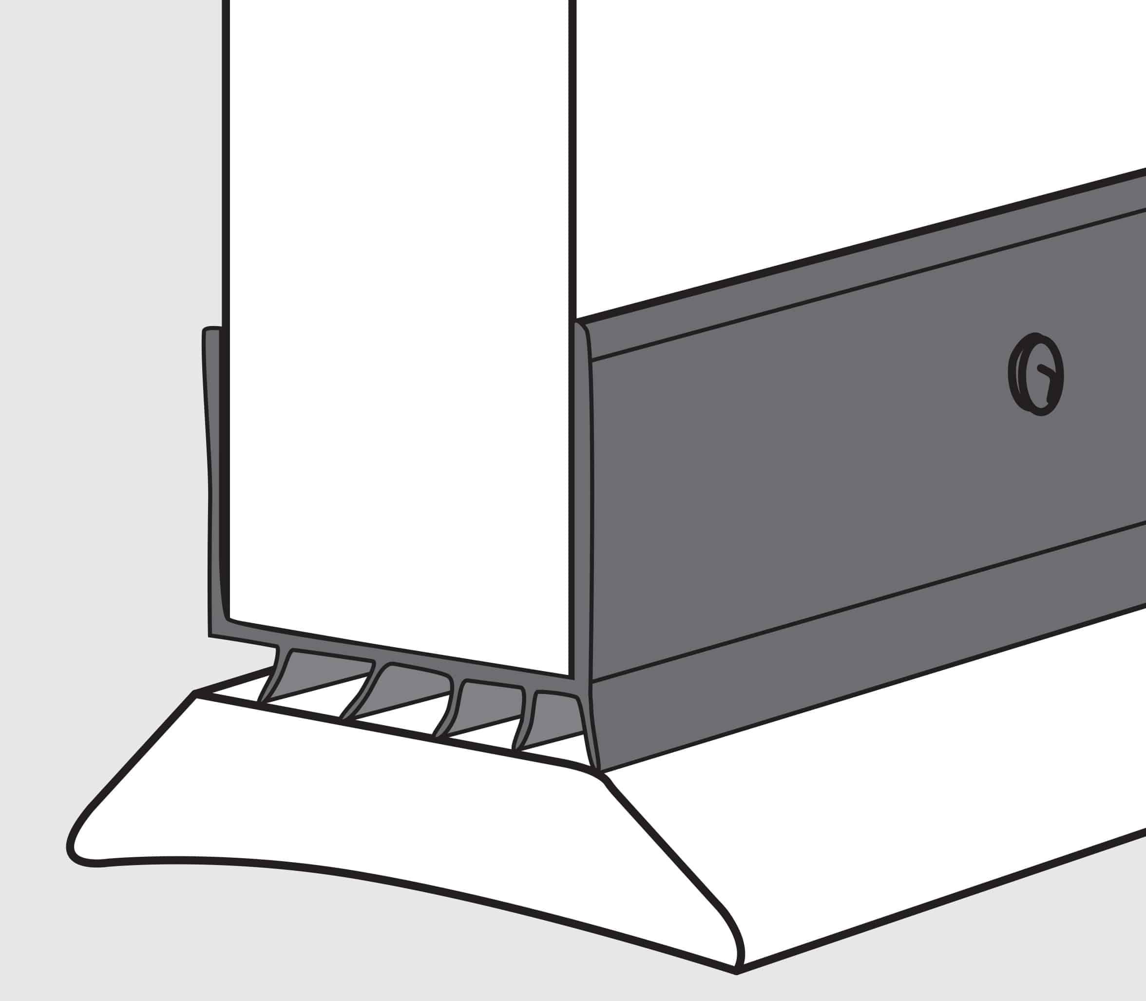 UNDER DOOR SEAL UShape Vinyl Climaloc Solutions