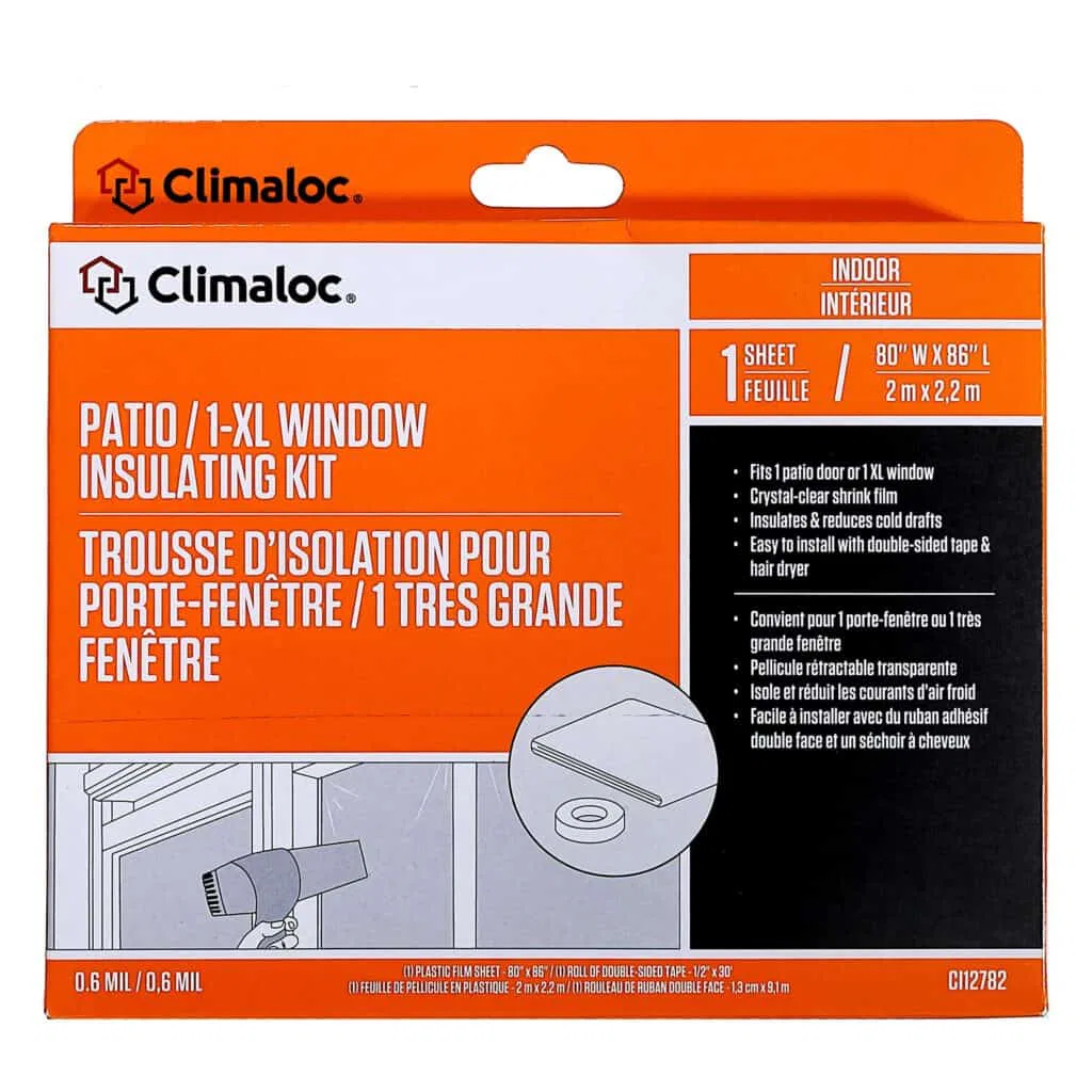 PATIO / 1-XL WINDOW INSULATING KIT Indoor - Climaloc Solutions